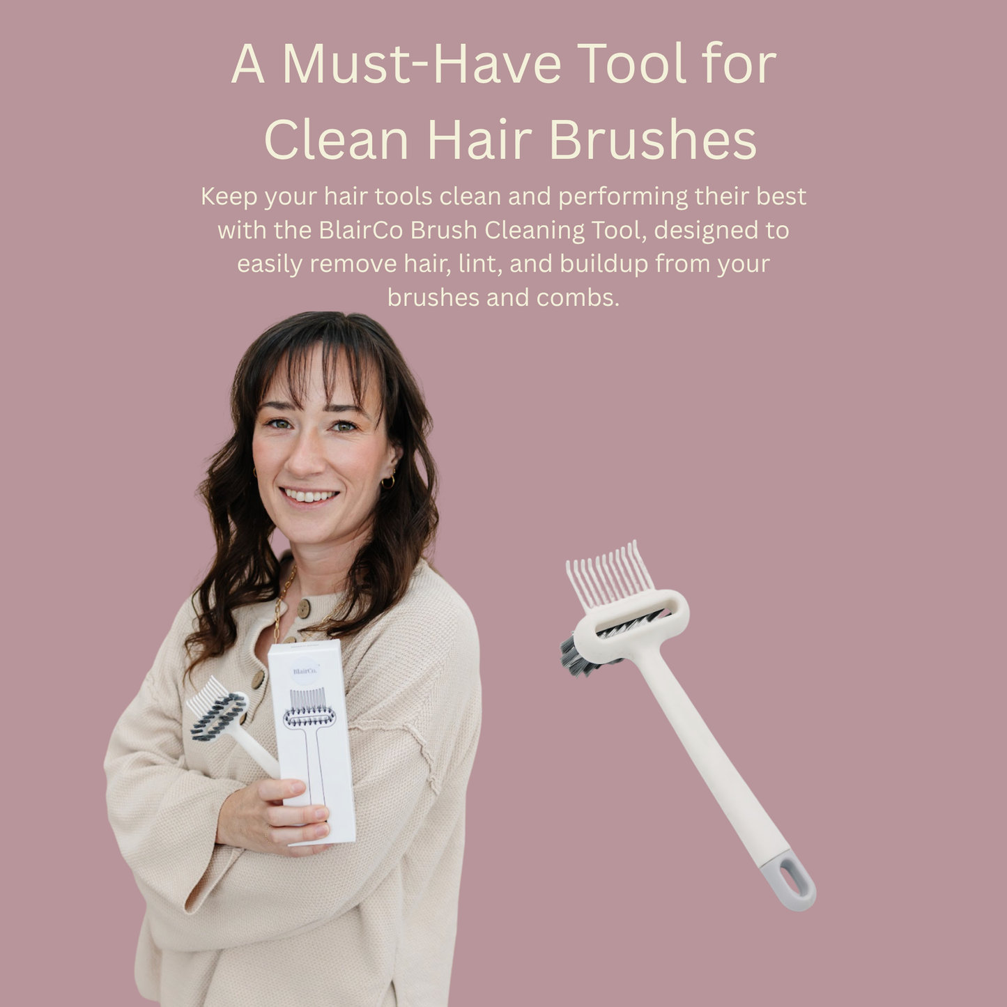 2-in-1 Hair Brush & Comb Cleaner Tool with Pick