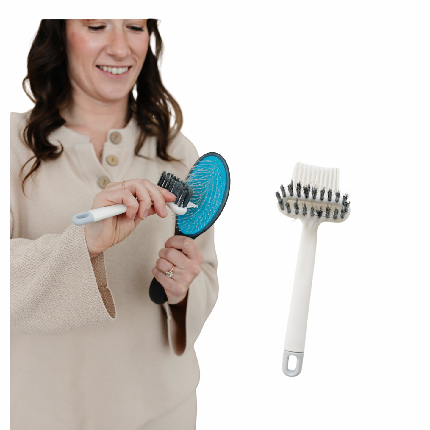2-in-1 Hair Brush & Comb Cleaner Tool with Pick