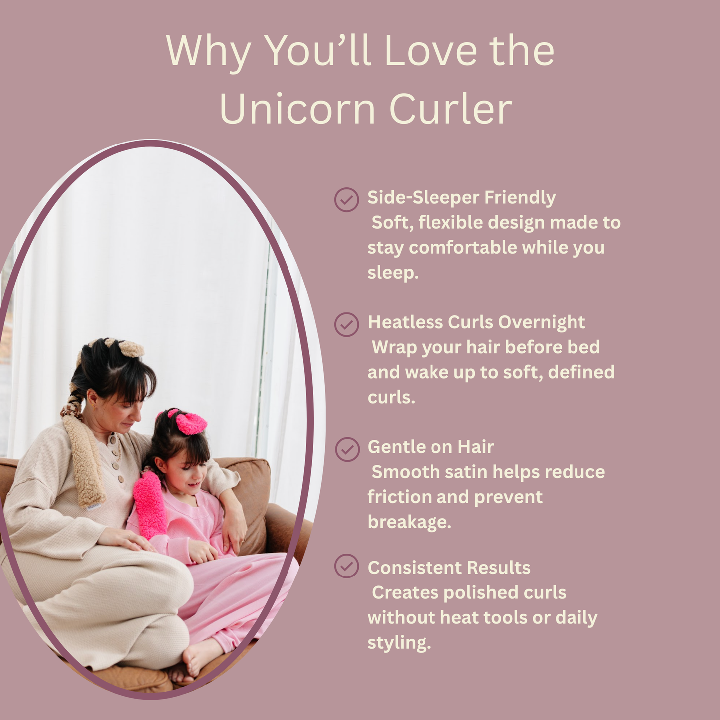 Unicorn French Braid Heatless Hair Curler