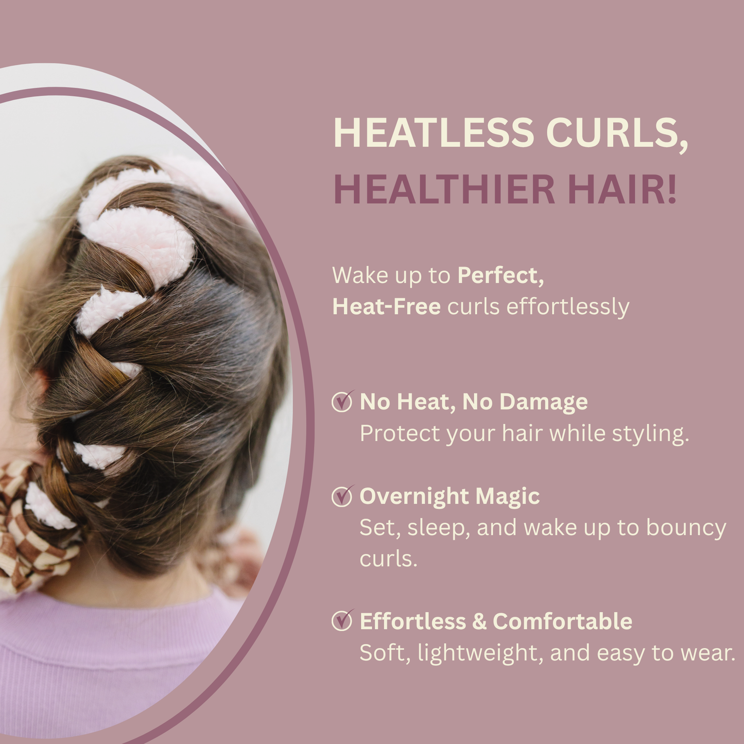 Heatless Headband Hair Curler | medium-long lengths