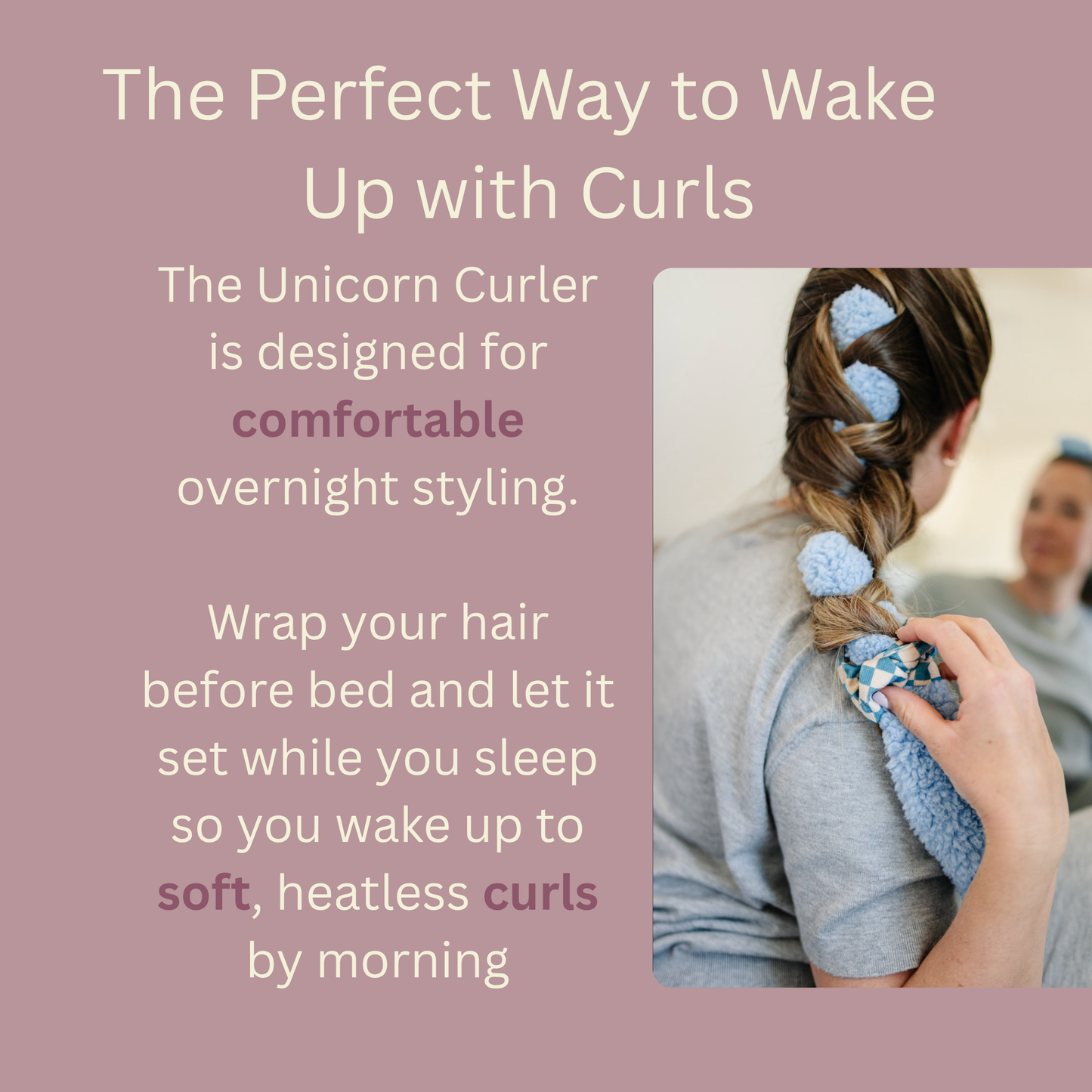 Unicorn French Braid Heatless Hair Curler